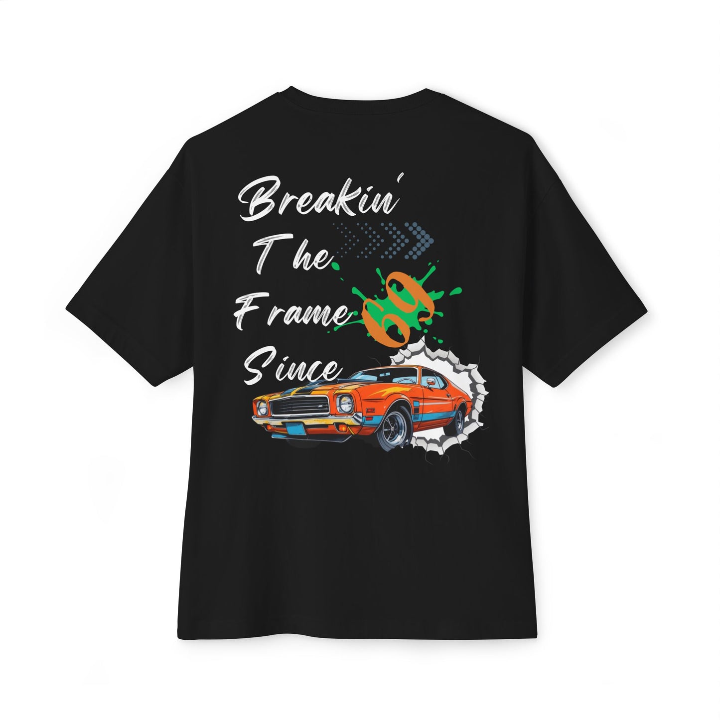 Breakin' The Frame Unisex Oversized Boxy Tee | Vintage Car Graphic T-Shirt