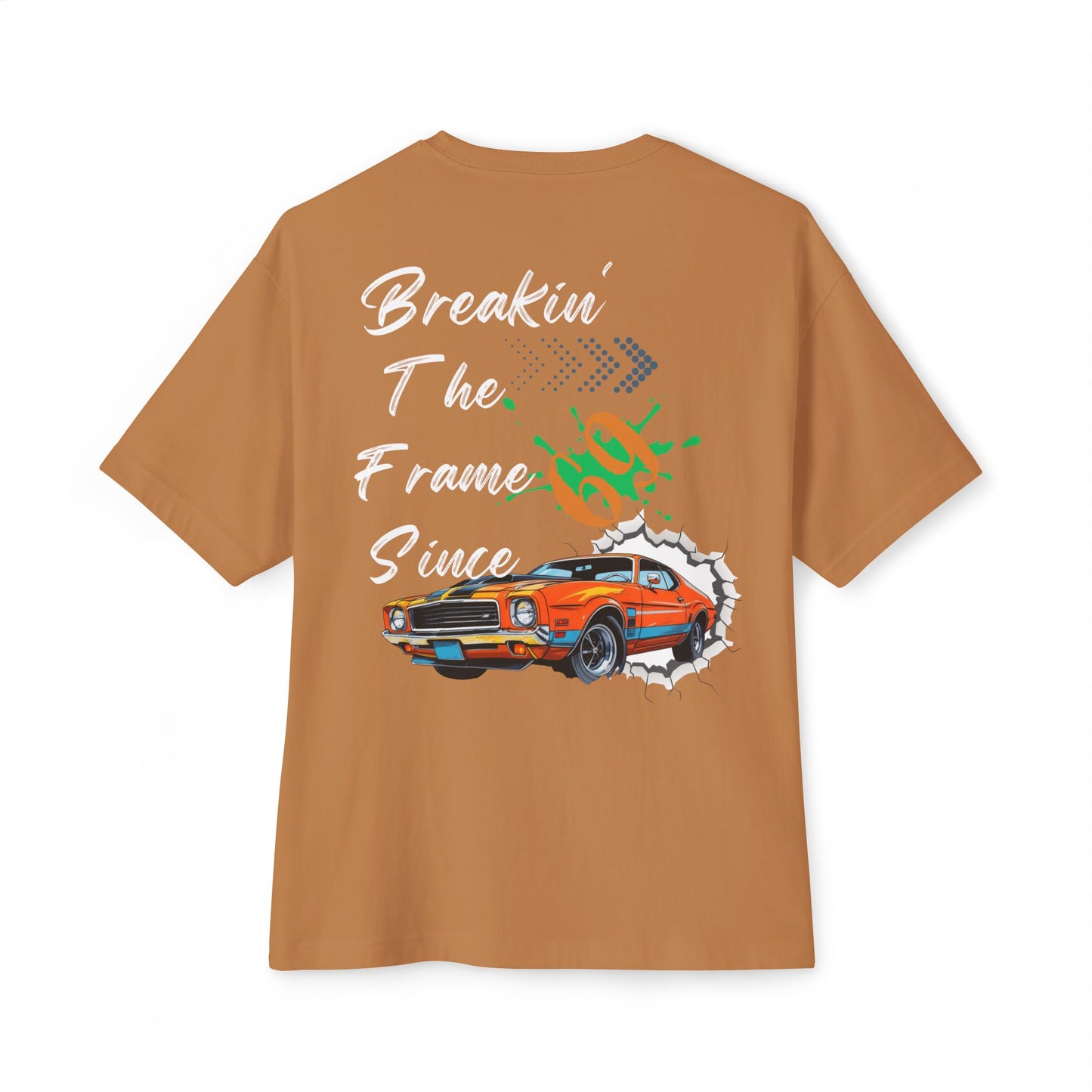 Breakin' The Frame Unisex Oversized Boxy Tee | Vintage Car Graphic T-Shirt