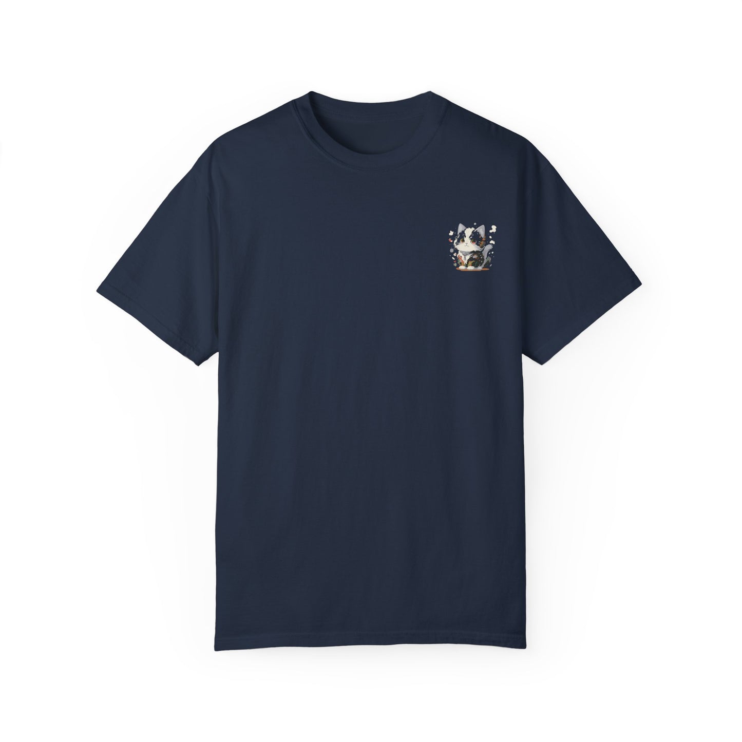 Cuteness Overloaded Unisex Garment-Dyed T-Shirt - Cozy Cat Design, Perfect for Pet Lovers
