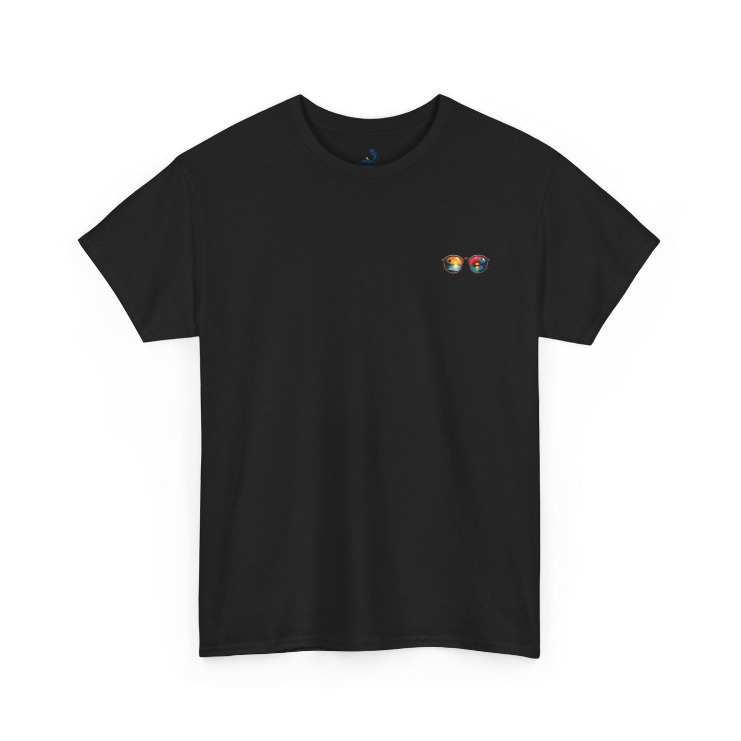 Unisex Heavy Cotton Tee - "See the World, Your Way" Retro Sunglasses Design