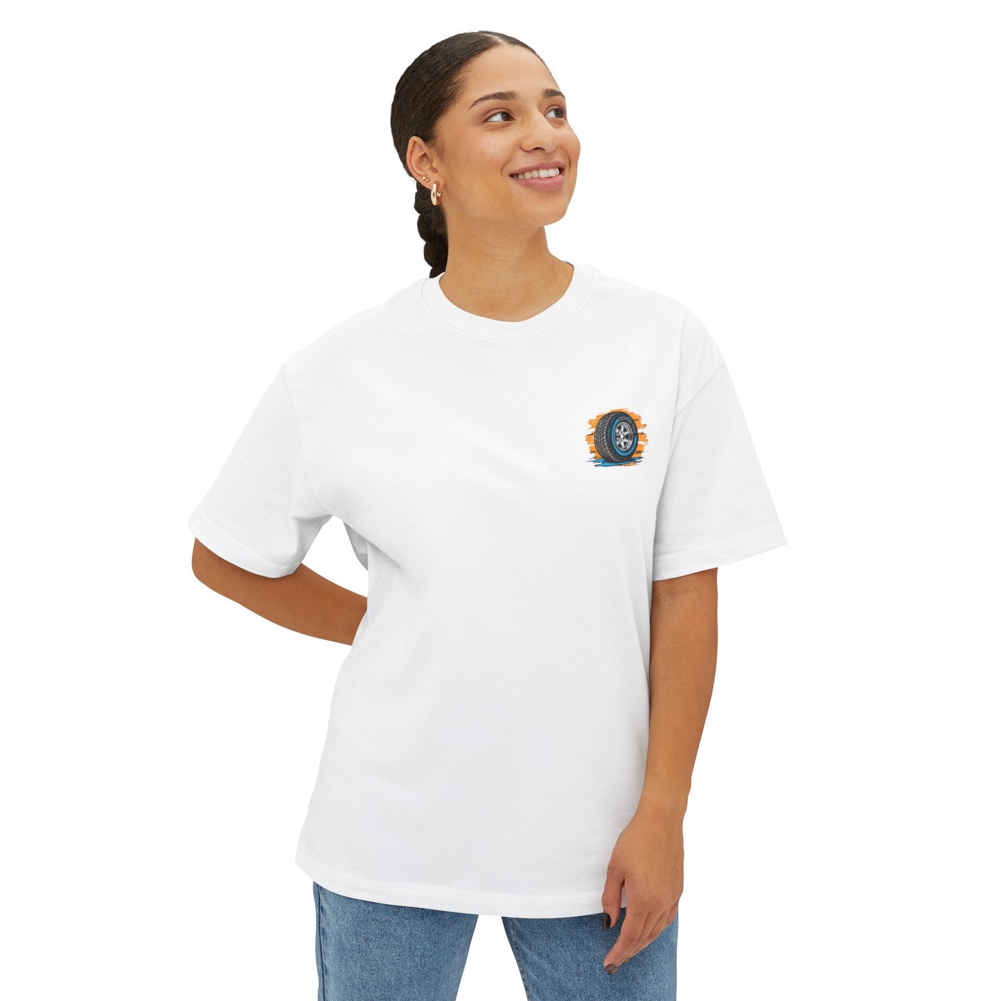 Breakin' The Frame Unisex Oversized Boxy Tee | Vintage Car Graphic T-Shirt