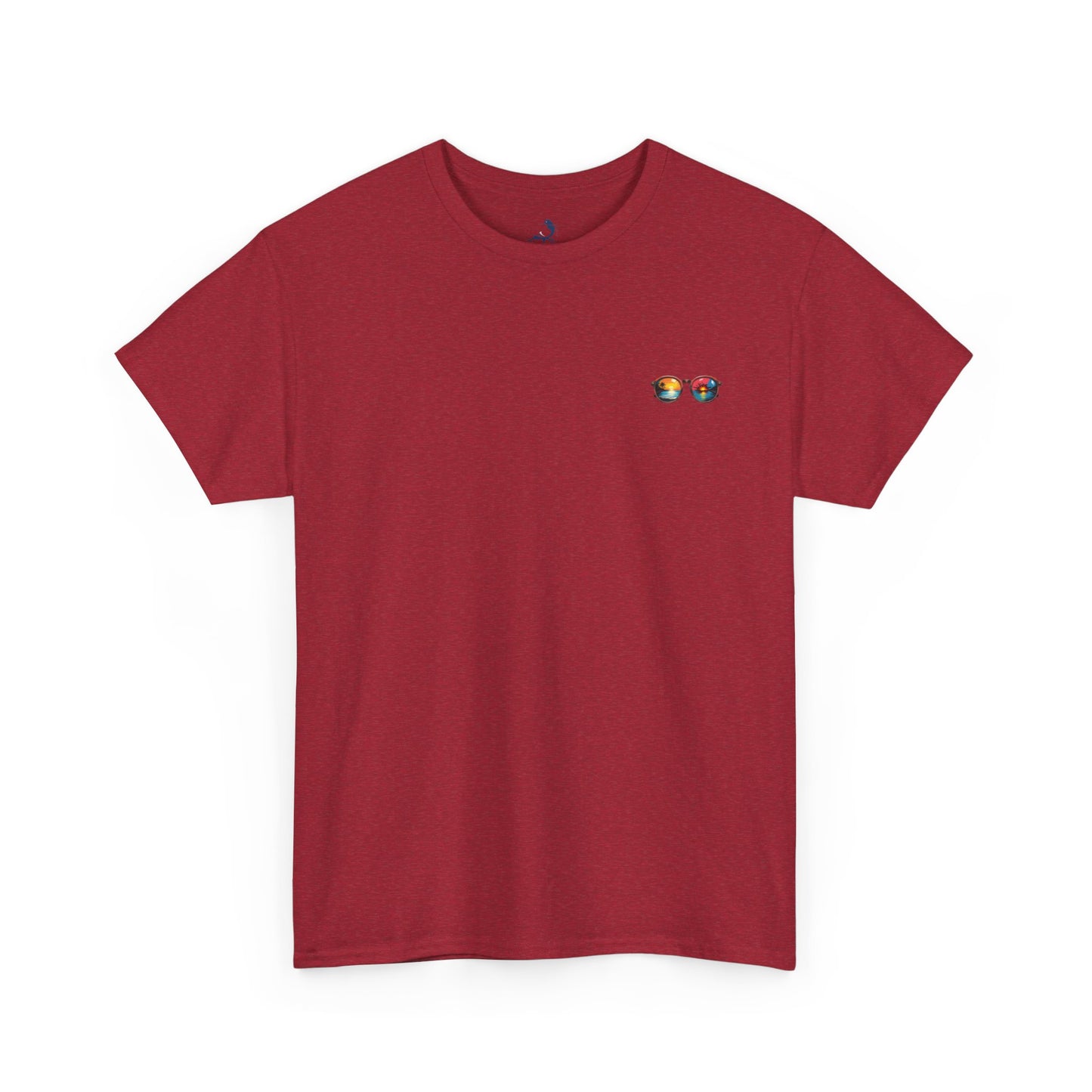 Unisex Heavy Cotton Tee - "See the World, Your Way" Retro Sunglasses Design
