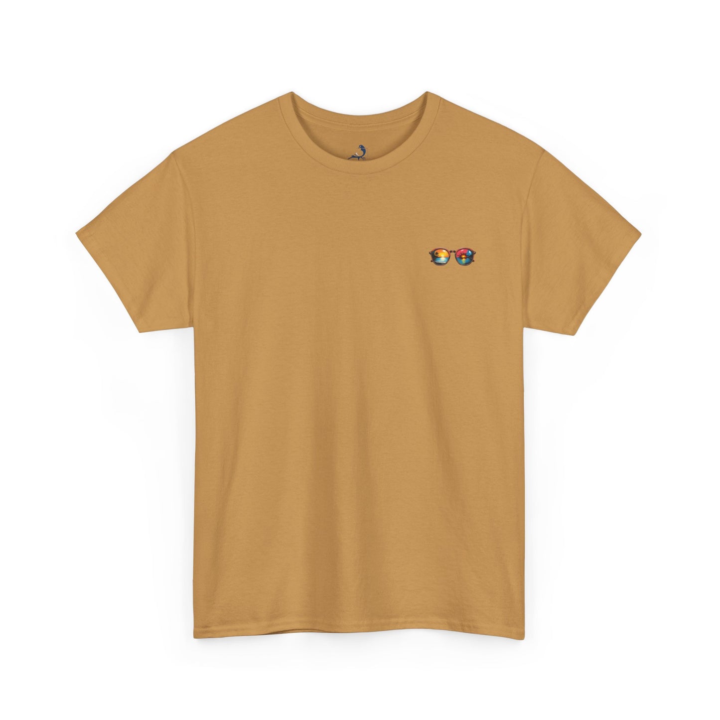 Unisex Heavy Cotton Tee - "See the World, Your Way" Retro Sunglasses Design