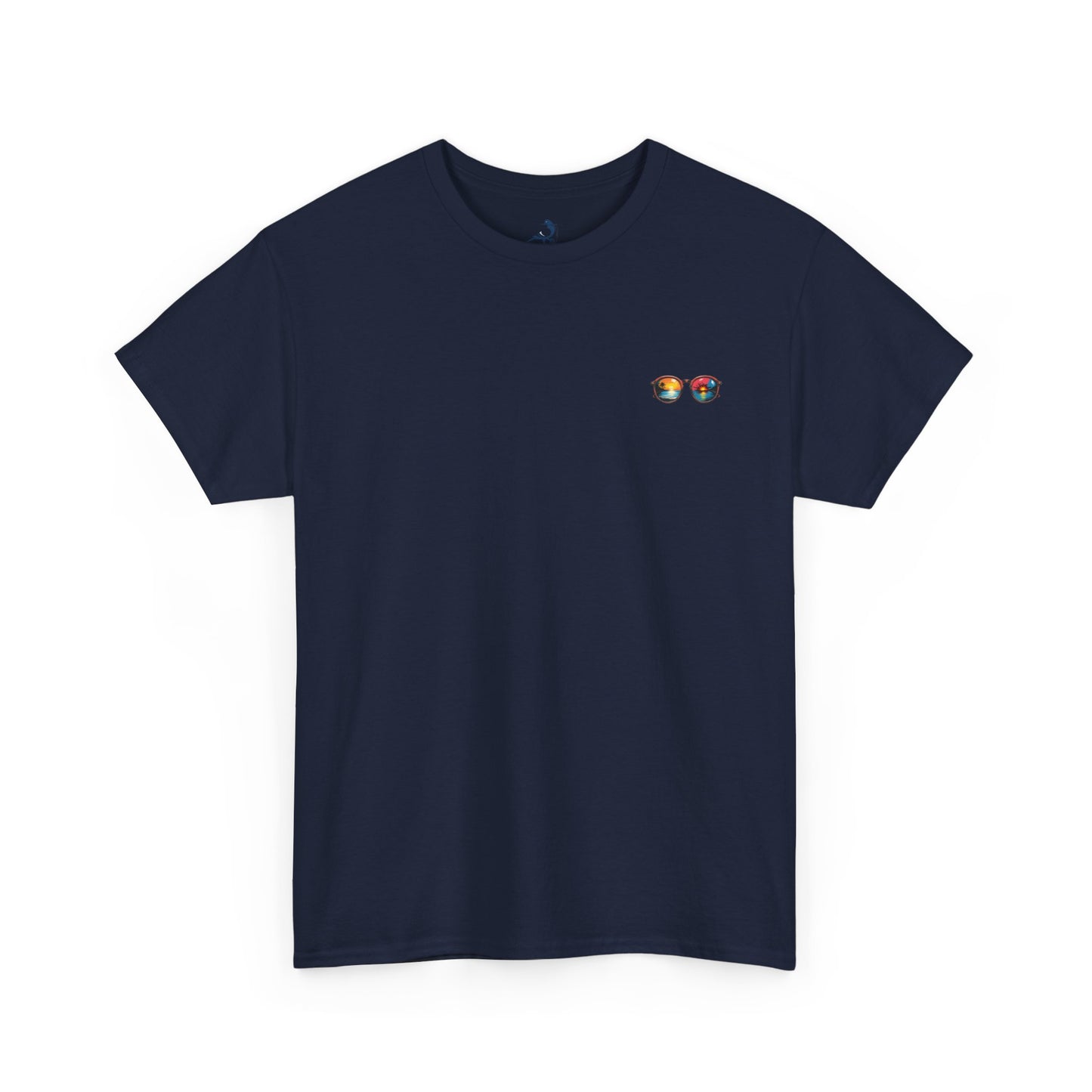 Unisex Heavy Cotton Tee - "See the World, Your Way" Retro Sunglasses Design
