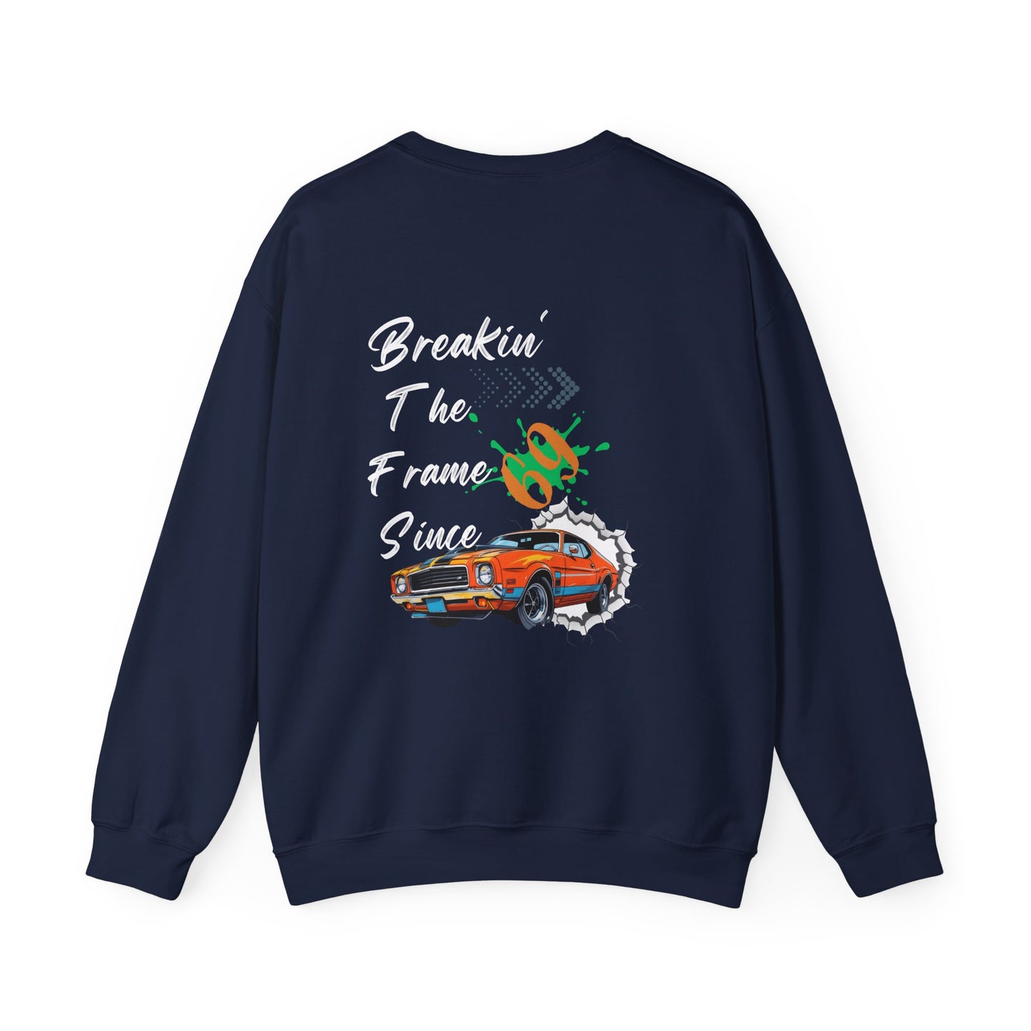 Retro Car Graphic Crewneck Sweatshirt - Breakin' The Frame Since