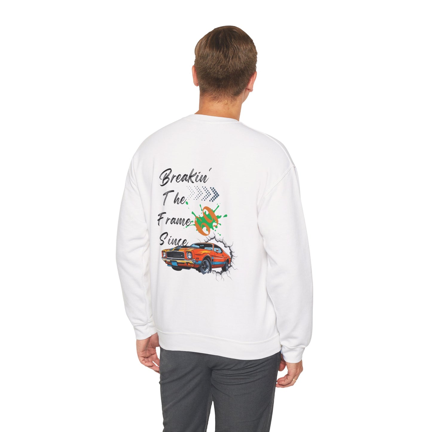 Retro Car Graphic Crewneck Sweatshirt - Breakin' The Frame Since