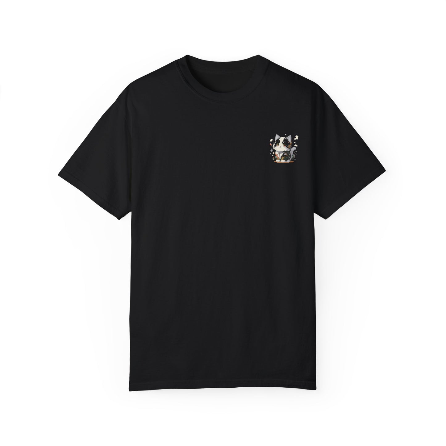 Cuteness Overloaded Unisex Garment-Dyed T-Shirt - Cozy Cat Design, Perfect for Pet Lovers