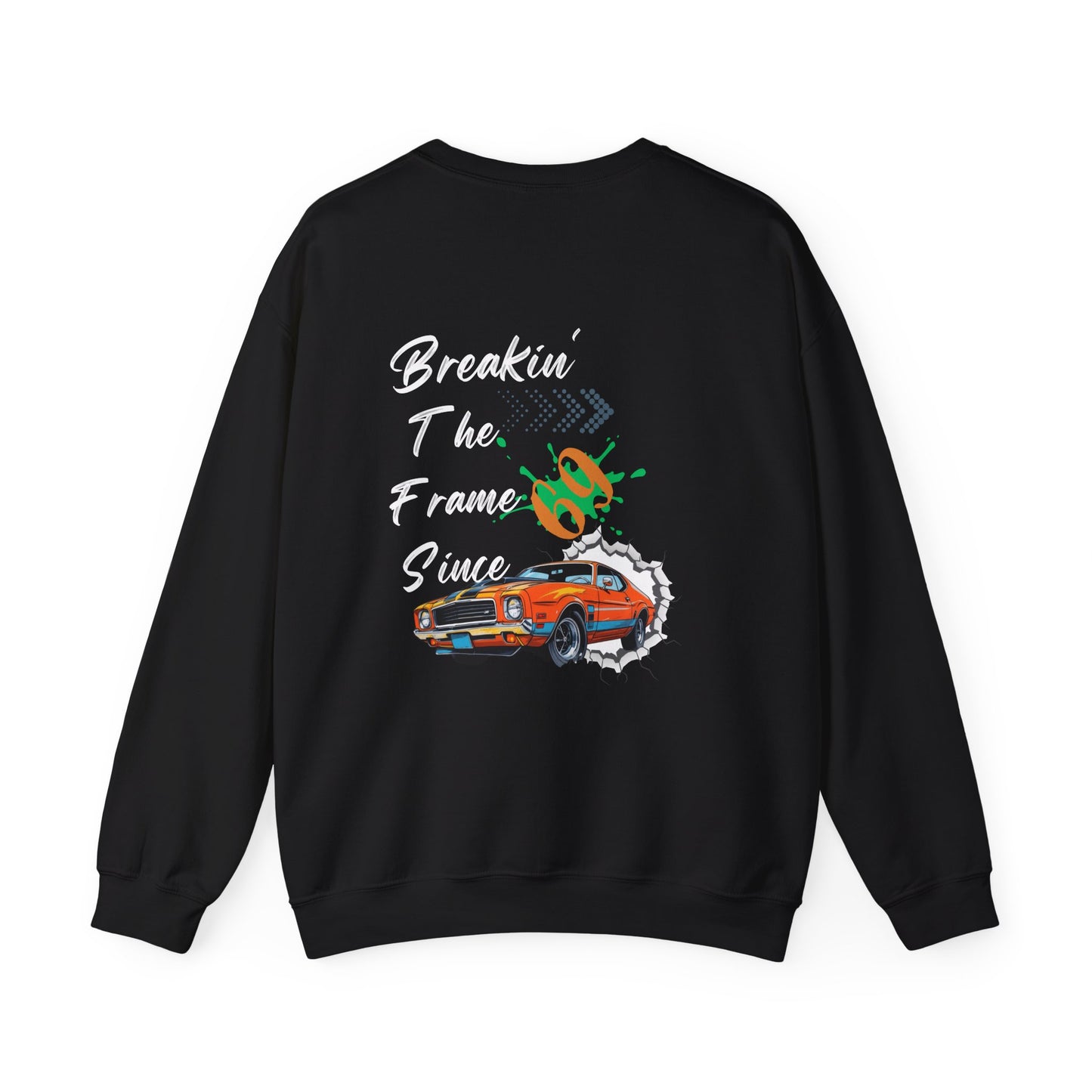 Retro Car Graphic Crewneck Sweatshirt - Breakin' The Frame Since