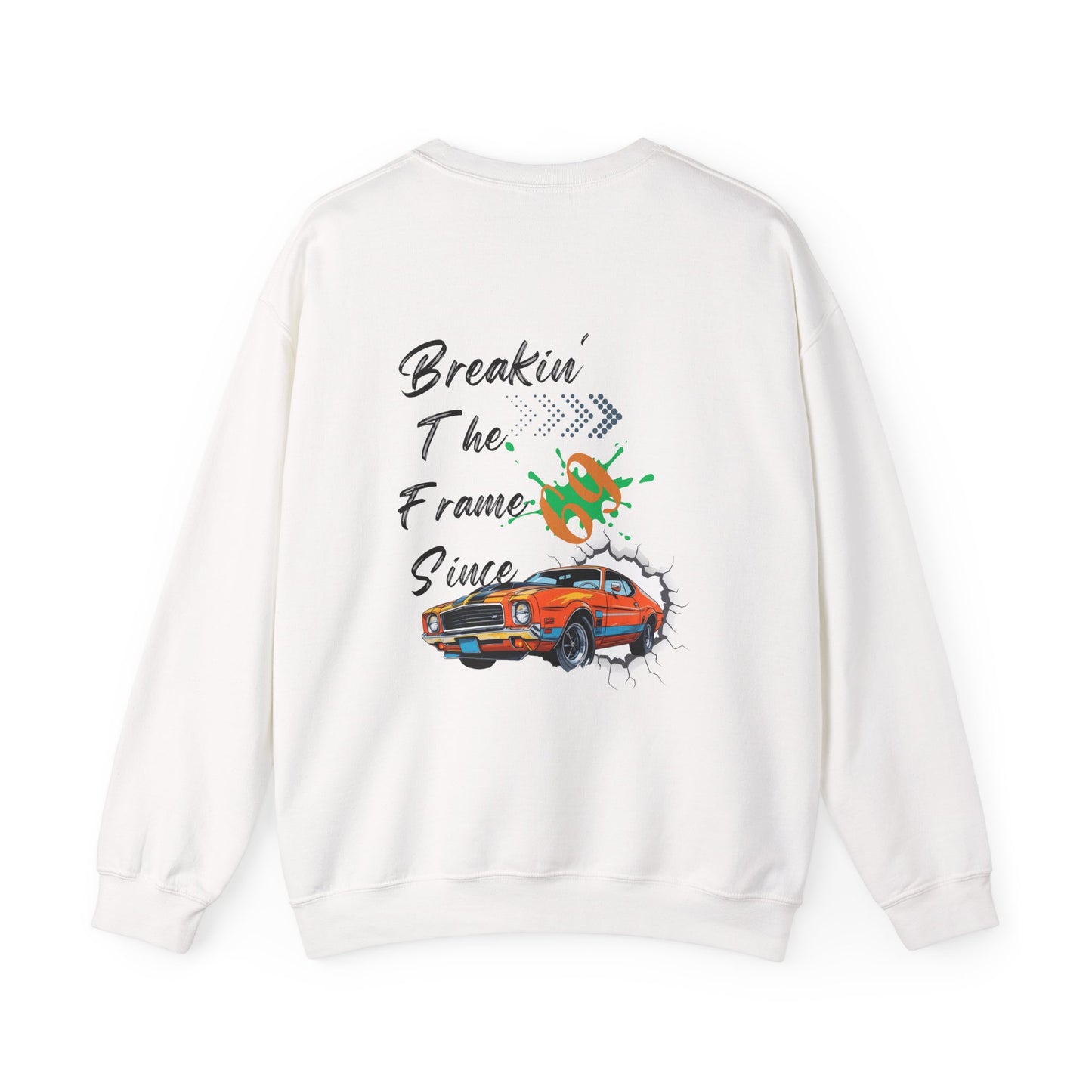 Retro Car Graphic Crewneck Sweatshirt - Breakin' The Frame Since