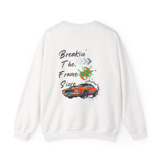 Retro Car Graphic Crewneck Sweatshirt - Breakin' The Frame Since