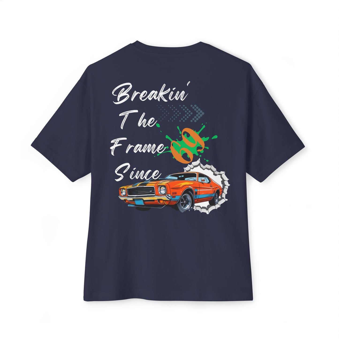 Breakin' The Frame Unisex Oversized Boxy Tee | Vintage Car Graphic T-Shirt