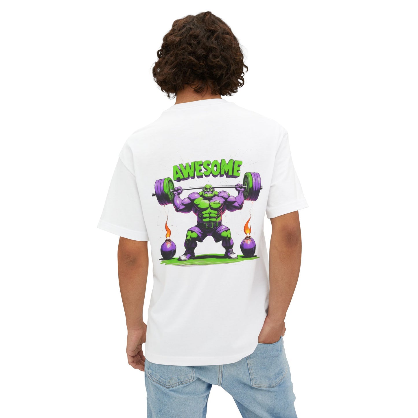 Unisex Oversized Boxy Tee - Hellbound & Awesome Graphic T-Shirt