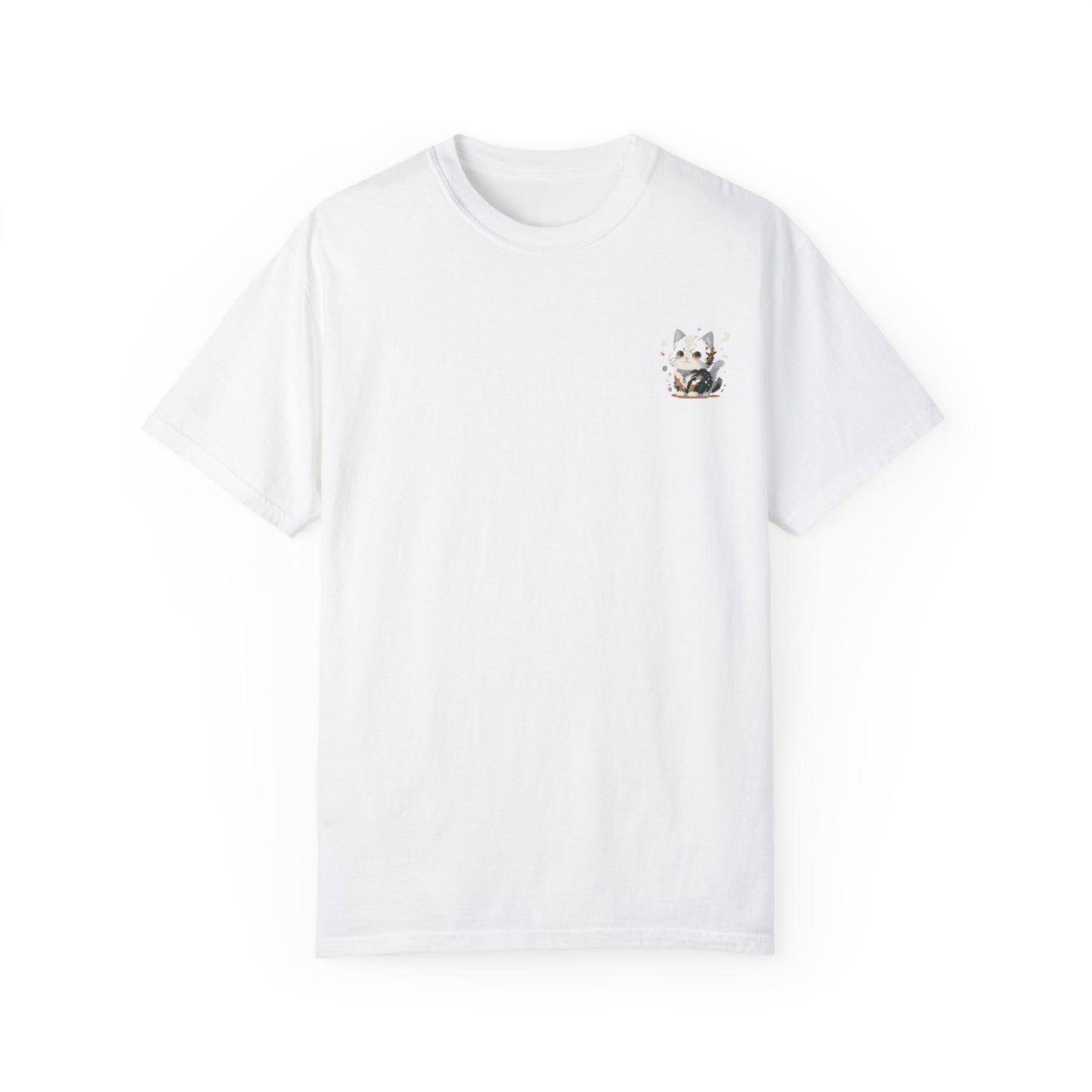 Cuteness Overloaded Unisex Garment-Dyed T-Shirt - Cozy Cat Design, Perfect for Pet Lovers