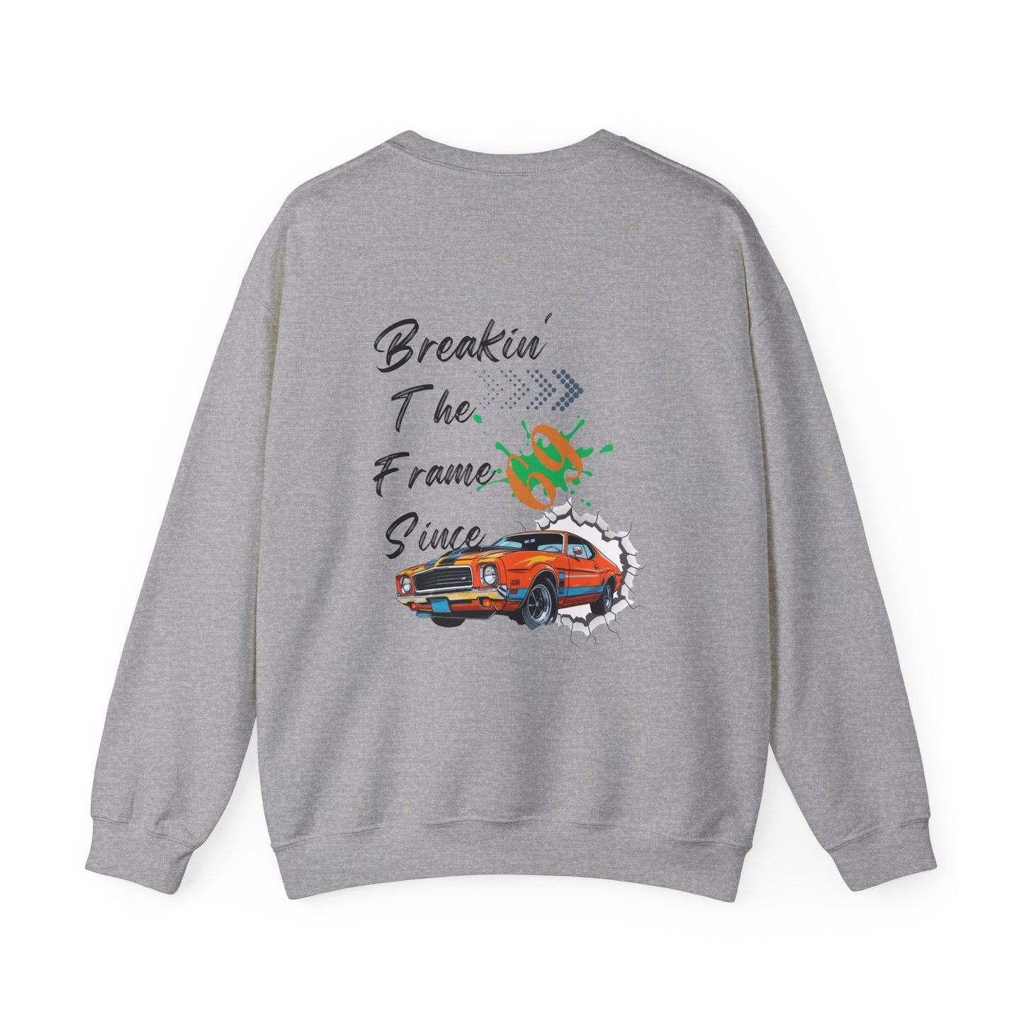 Retro Car Graphic Crewneck Sweatshirt - Breakin' The Frame Since